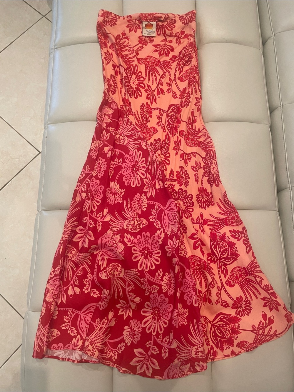 Farm Rio Flowelful Birds maxi skirt size XS